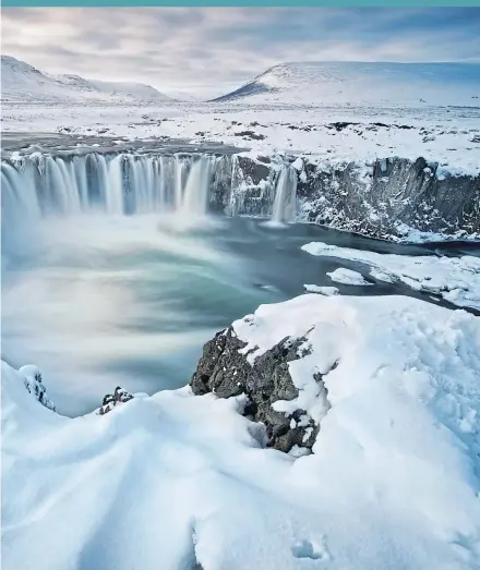  ??  ?? ● Clockwise from main: An ice lagoon; thermal hot spring spa at Reykjanes Peninsula; and the aurora borealis above Iceland. Inset: Paul English