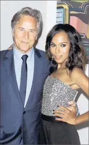  ?? Jim Spellman
WireImage ?? DON JOHNSON, who will headline “Oil,” a drama about the North Dakota oil rush, and “Scandal” star Kerry Washington helped woo network advertiser­s.