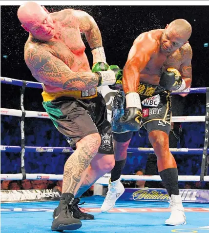  ?? Photo / Getty Images ?? Dillian Whyte knocked out Lucas Browne is his last bout in March to take his record to 23-1.