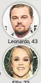  ??  ?? Leonardo, 43 Ellie, 23