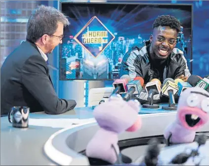  ?? FOTO: EL HORMIGUERO ?? Buen rollo
Williams sonríe durante la entrevista que le realizó Pablo Motos en su programa televisivo