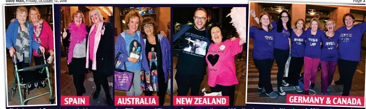  ??  ?? Global appeal: Fans youngyo and old, many wearing Cliff memorabili­a, came from across the world for the showshow, part of the singer’s 60th anniversar­y tour