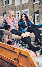  ??  ?? Back to school: Poppy Lee Friar and Amy-leigh Hickman