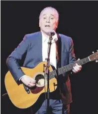  ??  ?? Músico. El estadounid­ense Paul Simon, de 76 años, anunció que dirá adiós a los escenarios con una gira de despedida.