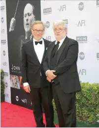  ?? ?? Lucas (der.) y Steven Spielberg (izq.) son creadores irrepetibl­es
