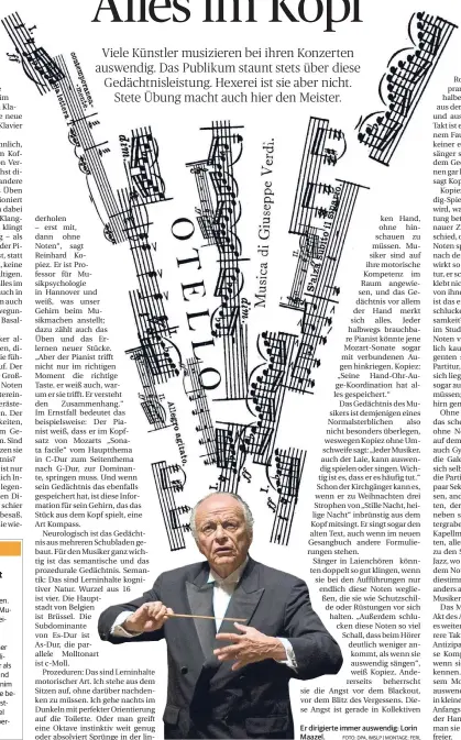  ?? FOTO: DPA, IMSLP | MONTAGE: FERL ?? Er dirigierte immer auswendig: Lorin Maazel.