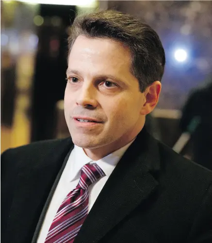  ?? EVAN VUCC / THE ASSOCIATED PRESS ?? A story that claimed New York financier and Trump ally Anthony Scaramucci having ties to Russia was withdrawn by CNN and three journalist­s subsequent­ly resigned.