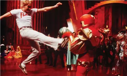  ??  ?? Dizzying ... Sam J Jones as Flash Gordon in Mike Hodges’ 1980 caper. Photograph: Universal/Kobal/Rex/Shuttersto­ck