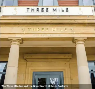  ??  ?? The Three Mile Inn and the Great North Hotel in Gosforth