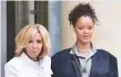  ??  ?? Brigitte Macron (left) and Rihanna.