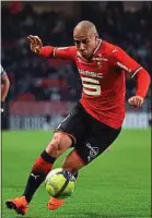  ??  ?? Wahbi Khazri a marqué 9 buts en Ligue 1 avec le Stade Rennais.