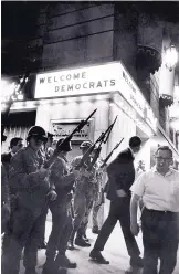  ??  ?? The Democratic National Convention at the Conrad Hilton Hotel, Chicago, 1968