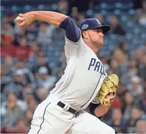  ?? JAKE ROTH/USA TODAY SPORTS ?? Padres rookie starting pitcher Chris Paddack is 2-1 with a 1.91 ERA and 35 strikeouts in 33 innings.