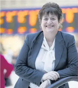  ??  ?? Prize gal Blantyre’s Jacqueline Taggart, Scotrail Alliance Customer Experience Director, at work in Glasgow Central Station