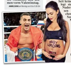  ??  ?? Marcos Nader steigt am 7. April in den Ring – einen Monat später wird seine Frau Sandra Mama.