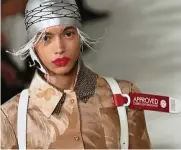  ??  ?? Arresting shades of lipstick at Maison Margiela.