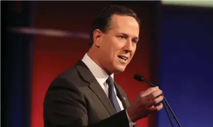  ??  ?? Rick Santorum at a talk in Des Moines in January 2016. Santorum said of his firing that ‘intoleranc­e of the left is really the issue here and the cancel culture flowing from it’. Photograph: ddp USA/Rex/Shuttersto­ck