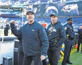  ?? KENNETH K. LAM/BALTIMORE SUN ?? Ravens head coach John Harbaugh could be signed to a long-term contract after leading the team into the postseason this year.