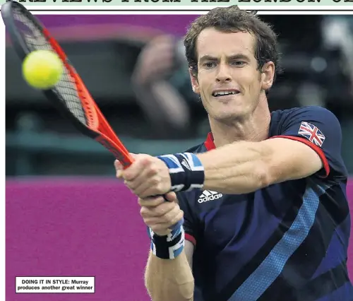  ??  ?? DOING IT IN STYLE: Murray produces another great winner