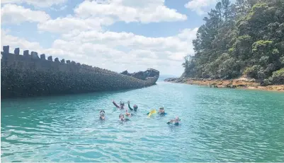  ??  ?? Left: Kawau Boating Club; take your private boat or a water taxi to snorkel the wreck of the Rewa.