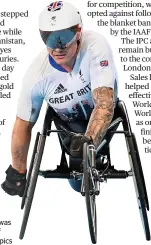  ??  ?? Icon: David Weir was one of the stars of the 2012 Paralympic­s