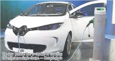  ??  ?? The new Renault Zoe is capable of travelling 250 miles on a single charge. — Renault photo