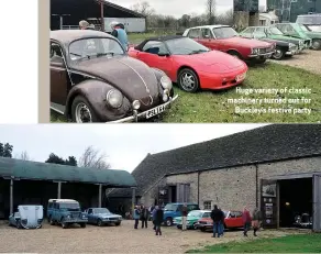  ?? ?? Huge variety of classic machinery turned out for Buckley’s festive party