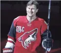  ??  ?? Former Coyotes captain Shane Doan will have his number retired on Feb. 24, 2019. CHERYL EVANS/AZCENTRAL SPORTS