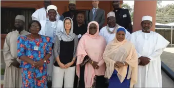  ??  ?? The British Deputy High Commission­er, Ms. Harriet Thompson with Islamic and Christian leaders during an official visit to the Ancient City of Kano in February, 2018