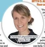  ??  ?? Chartered physiother­apist Elaine Barry