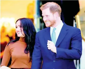  ?? AP ?? Britain’s Prince Harry and Meghan, Duchess of Sussex.