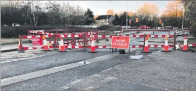  ??  ?? Leacon Road has been closed near Matalan for electrical work