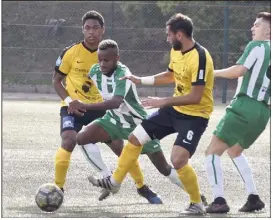  ?? (Photo Gilles Traverso) ?? Ça passe pour Ako et les Cannettans qui ont signé leur deuxième victoire de la saison hier face à L’Ile Rousse.