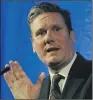  ??  ?? SIR KEIR STARMER: Called for a radical redistribu­tion of power, wealth and opportunit­y.