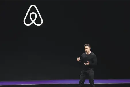  ?? Eric Risberg / Associated Press 2018 ?? Airbnb CEO Brian Chesky told hosts the pandemic made the company realize it needed to get more closely connected with them.