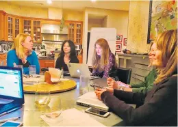  ?? MARCH FOR OUR LIVES LODGING/COURTESY ?? From left, Elizabeth Andrews, Anita Ayerbe, Tricia Duncan, Robin Feldman and Cindy Sherman are helping match out-of-state student marchers and their chaperones.