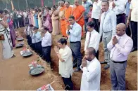  ??  ?? Foundation laying ceremony: Chinese to build houses for the Aranayake victims