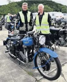  ??  ?? Rally Gordon Stark, who came from Lerwick for the event, with Stirling Castle section secretary Dougie Cowie