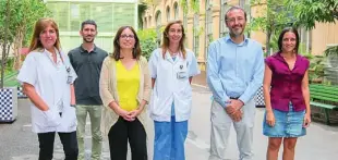  ?? HOSPITAL CLÍNIC/FRANCISCO ÀVIA ?? Marta Sitges, Kilian Vellvé, Fátima Crispi, Isabel Blanco, Eduard Gratacós y Francesca Crovetto