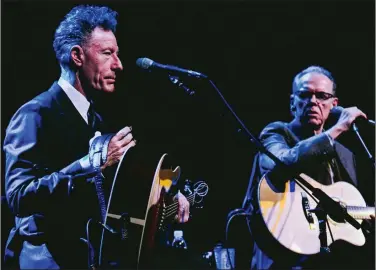  ?? Contribute­d Photo ?? Music: Lyle Lovett, left, and John Hiatt perform before an audience. The pair will be performing at the First Financial Music Hall at the Griffin in February. Tickets will be available to the public starting Nov. 16.