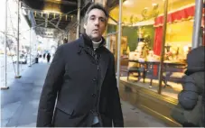  ?? Richard Drew / Associated Press ?? Prosecutor­s say Michael Cohen, President Trump’s former personal lawyer, should serve a “substantia­l” term in prison.