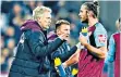  ??  ?? Open secret: David Moyes’s row with Andy Carroll went public