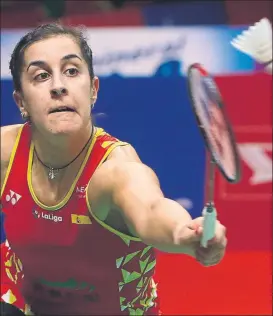  ?? FOTO: EFE ?? Carolina Marín no pudo ganar la final del Masters de Indonesia