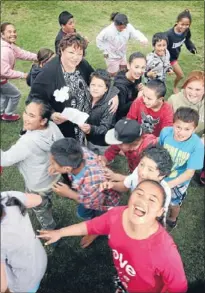  ??  ?? SIMPLY THE BEST: Ngaire Taikato of Strathmore School, Tokoroa has won a prize for one of the county’s most inspiratio­nal teachers after being nominated by one of her students, Caedin Taumata, 10.