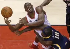  ?? RICK MADONIK/TORONTO STAR ?? Centre Bismack Biyombo adds intangible­s the Raptors desperatel­y need.