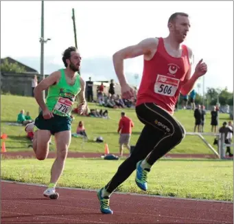  ??  ?? Kieran McGrath won the 800m at the National Masters in Tullamore.