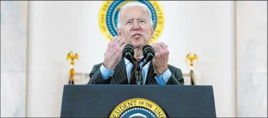  ?? Evan Vucci
The Associated Press ?? Does Democrat Joe Biden get the same “fact-check” attention as his Republican predecesso­r, Donald Trump?