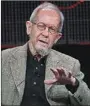  ?? GETTY IMAGES VIA AFP ?? Elmore Leonard speaks during the 2010 Television Critics Associatio­n Press Tour.