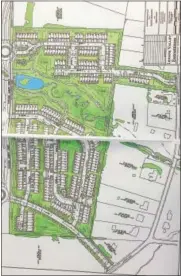  ?? EVAN BRANDT — DIGITAL FIRST MEDIA ?? A rendering of the proposed developmen­t of the 285-acre Zern Tract along Jackson Road.