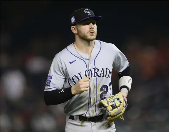  ?? AP FIle ?? MAKING A SPLASH: Chaim Bloom made former Colorado Rockies shortstop Trevor Story his first big free agent acquisitio­n since joining the Red Sox with a six-year, $140-million deal.